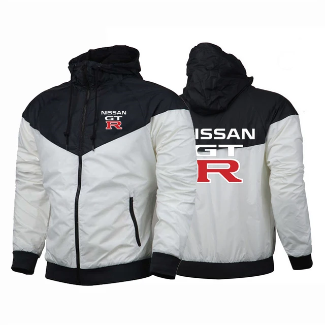 2022  Nissan GTR Men's Print Streetwear Hip Hop Jackets Spring Autumn Warm Windbreakers Zipper Hooded Custom Coat  Harajuku 3