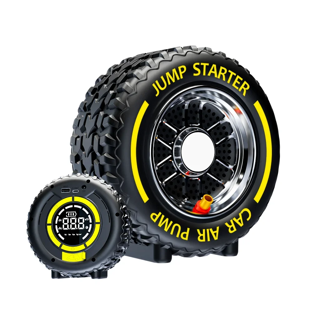 CENRR 1200A Araba Takviyeli Marş Taşınabilir 150PSI Hava Pompası Araba Akü Güçlendirici 4LGas/2LDizel Motorlar için Marş Hava Kompresörü ile