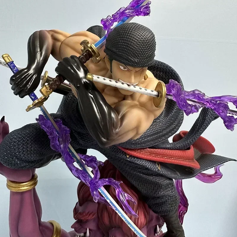 50Cm Anime Eendelige Figuren Roronoa Zoro Actiefiguren Drieduizend Werelden Tweekoppige Pvc-Modelcollectie Versieringen Speelgoed