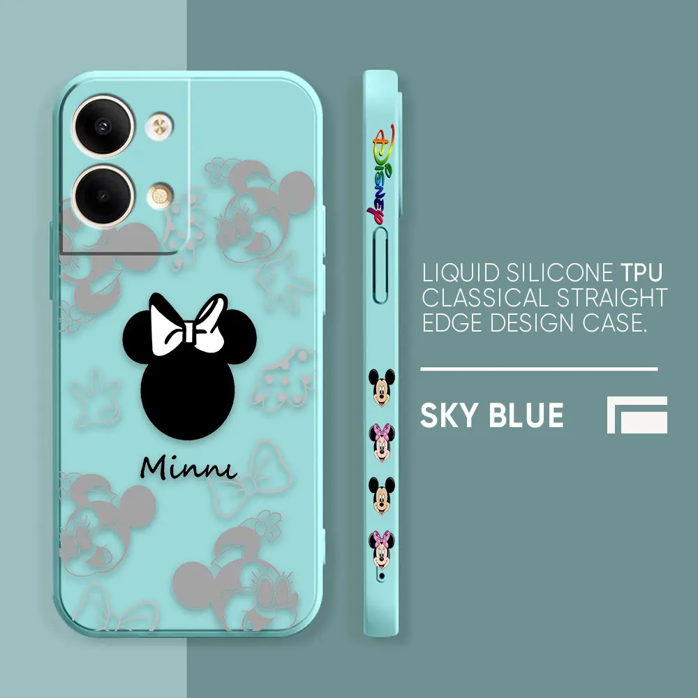 thumbnail image 1 of Case For OPPO RENO 8 7 9 6 7SE 5 4 4SE 4 3 4G 5G PRO PLUS Colour Simple Liquid Silicone Case Anime Cute Mickey Minnie Mouse, 1 of 5