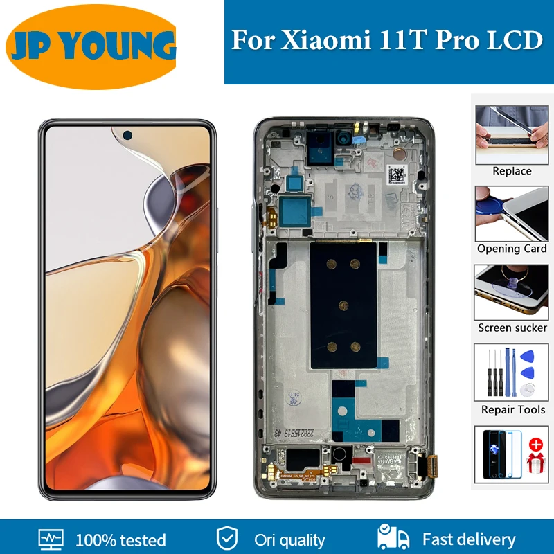 Touch Screen Schermo Tft Per Xiaomi Mi 11t / 11t Pro Nero Vetro Lcd Display.1.20.143.gp.1863