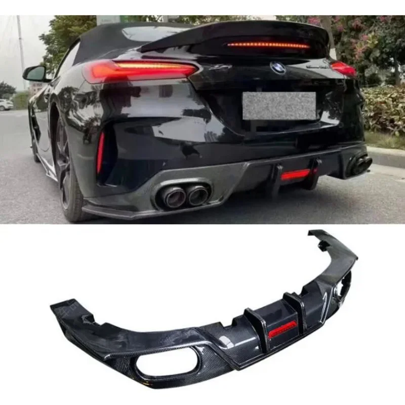 

Real Carbon Fiber Rear Bumper Lip Diffuser Spoiler With Exhaust Tips For BMW Z4 G29 2019 2020 2021 2022 2023