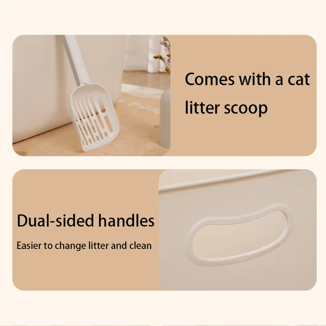 Open Style Cat Litter Box Simple And Thick With A Large Capacity To Prevent Splashing And Provide Comfortable Toilet For Cats 3