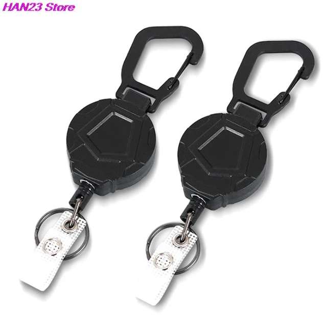 2 Pack Mini Heavy Duty Retractable Badge Holder Reel, Metal ID Badge Holder  With Belt Clip Key Ring For Name Card Keychain(Small - AliExpress