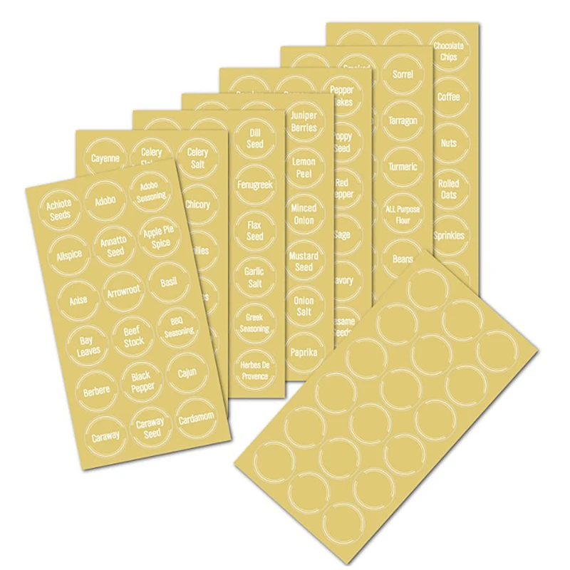 Labels Sticker Clear Waterproof Pantry Stickers Label Pantry Sticker Food Jam Seasoning Jar Self Adhesive Labels Stickers