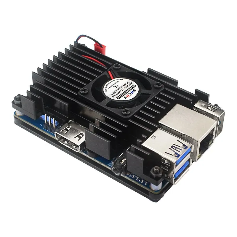 Orange Pi 3 LTS Aluminum Alloy Case with Fan Active Passive Cooling Enclouse Met