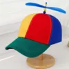 Rainbow Baseball Cap Propeller Hat Adjustable 52-56cm Snapback Hat Unisex Baseball Cap for Children Outdoor Cycling Climbing 1