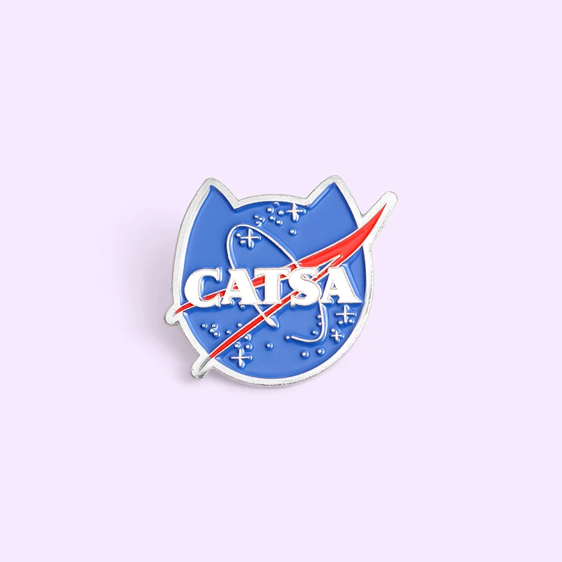Enamel Pins Cats Club Cat Planet Moon Cafe Paw Kitten Brooches Lapel