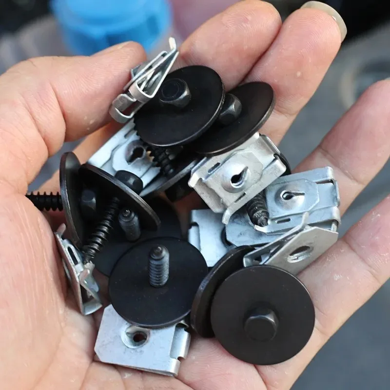 Car Bumper Cover Fender Liner Splash Shield Screw & Self-Locking U-Nut Kit for BMW 07149126886, 07146951655