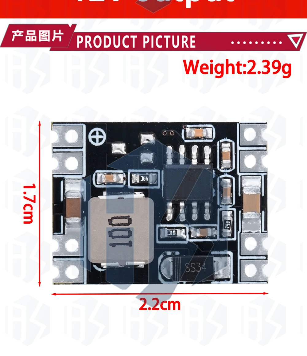 1 ~ 5PCS 3,3 V 5V 9V 12V power modul Einstellbare MP1584EN DC DC 3A power step-down absteigenden ausgang modul LM2596 – Detail 7