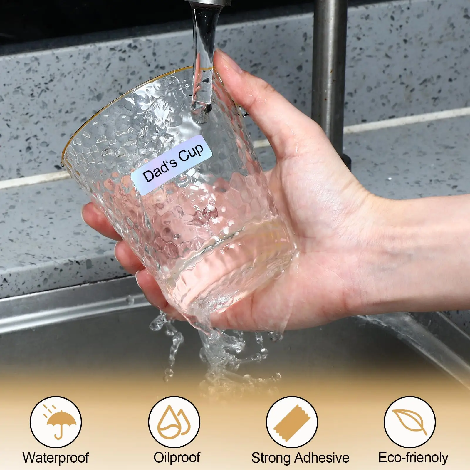 Laser Silver Gold Purple D30 Label Maker Tape,12x40mm Label Tape,Label Printer Paper Thermal Sticker Label Tape for Home, School