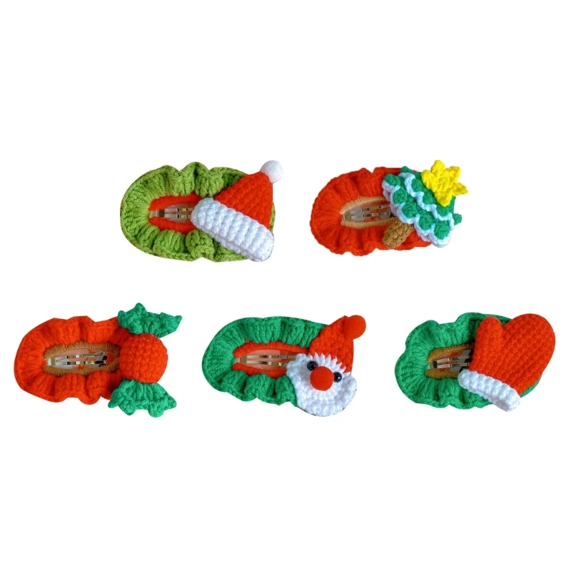 

Fun & Festive Hair Accessory Crocheted Christmas Hair Clip Hairpin for Kids