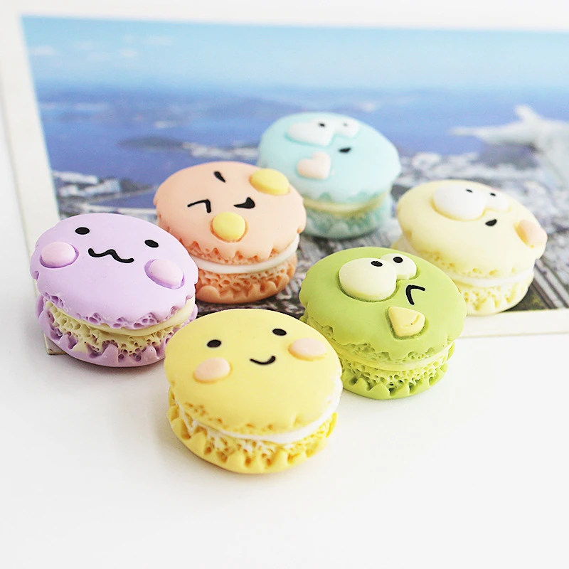 Set of Six fridge cookies magnet Macaron food model kitchen decoration magnetic sticker creative paste stereo art gift magnetic fridge magnets magnetic sticker magnetic fridge stickers