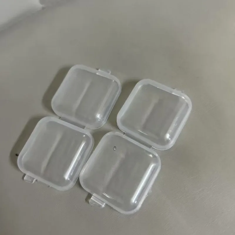2/4/6PCS Simple plastic transparent mini dustproof jewelry accessories storage box earring necklace bracelet small items 4