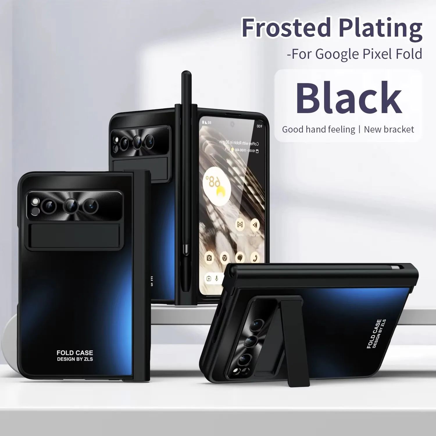 Luxury Business Phone Case with Pen Stylus Slot and Stand Holder