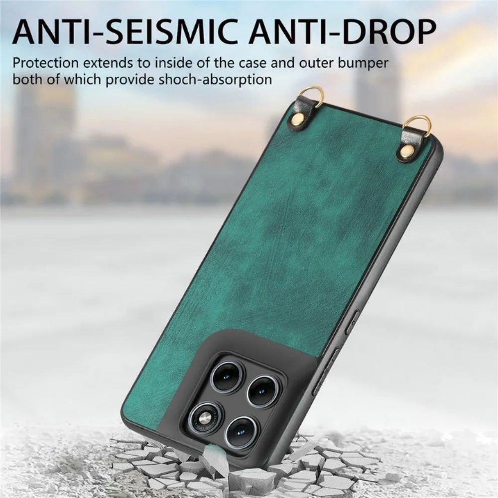 Luxury Crossbody Armor Leather Back Cover