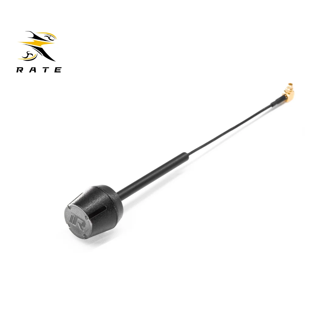 Antenne FPV 5.8GHz RATE avec connecteur MMCX, idéale pour drones analogiques et digitaux.