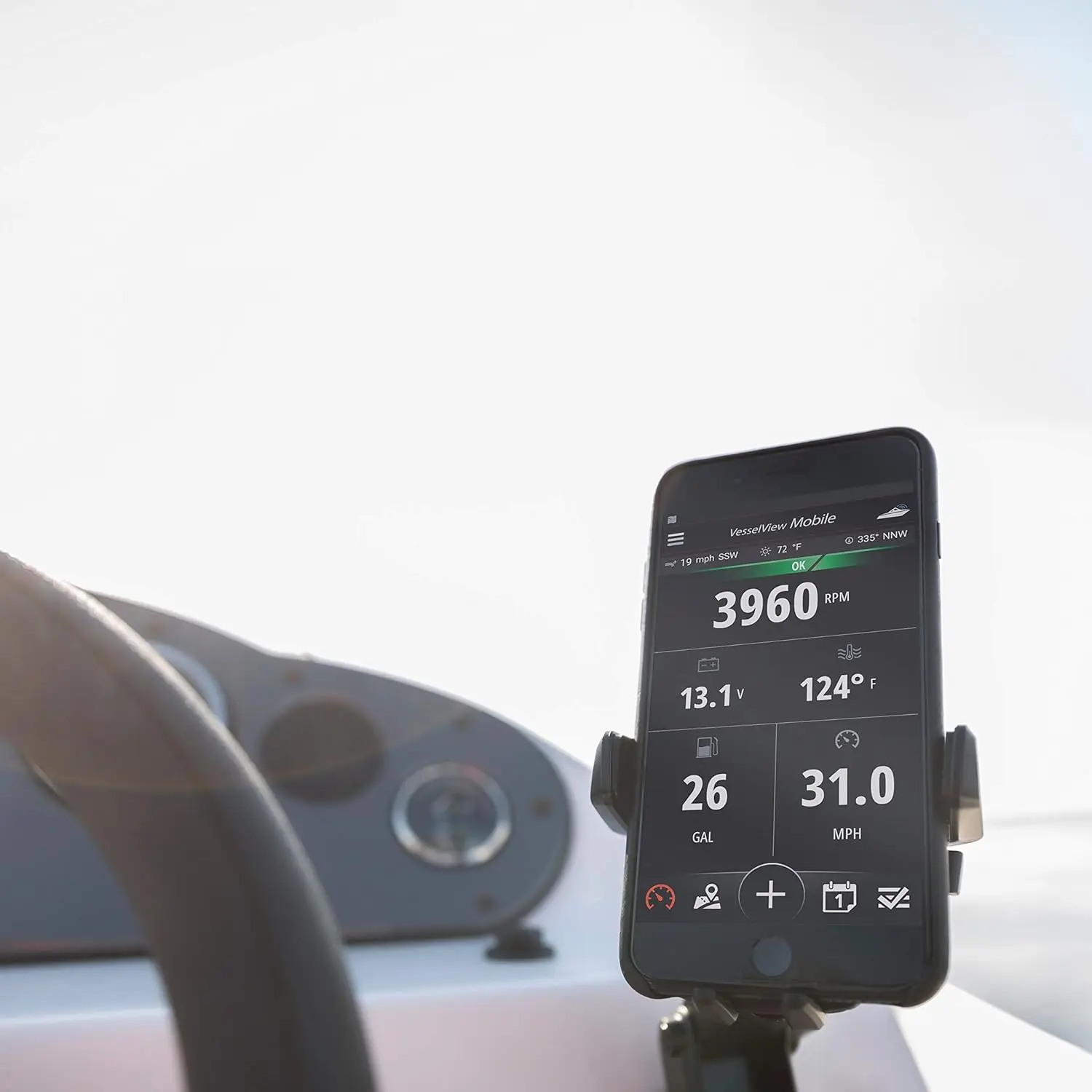 Connected Boat Engine System for iOS and Android Devices