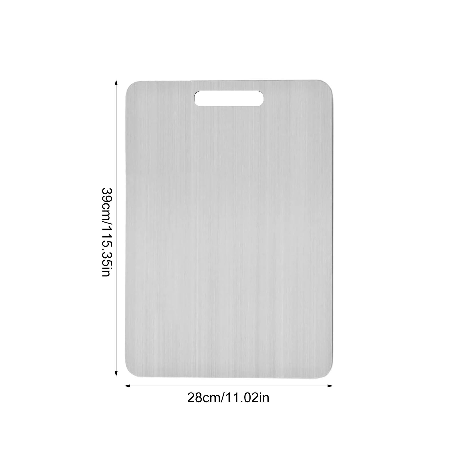 Planche à Découper En Titane - 39 X 28 Cm - Double Face - En Acier Inoxydable De Qualité Alimentaire - Durabilité - Antibactérienne - Pour Viande, Fruits, Légumes Planche Inox