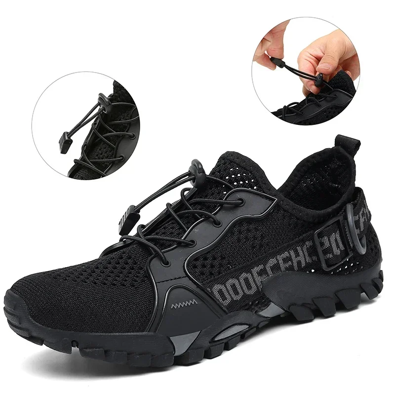 Upstream Shoes Men Quick Dry Aqua Shoes Slip On Breathable Hiking Wading Sneakers Beach Surfing Swimming Water Barefoot