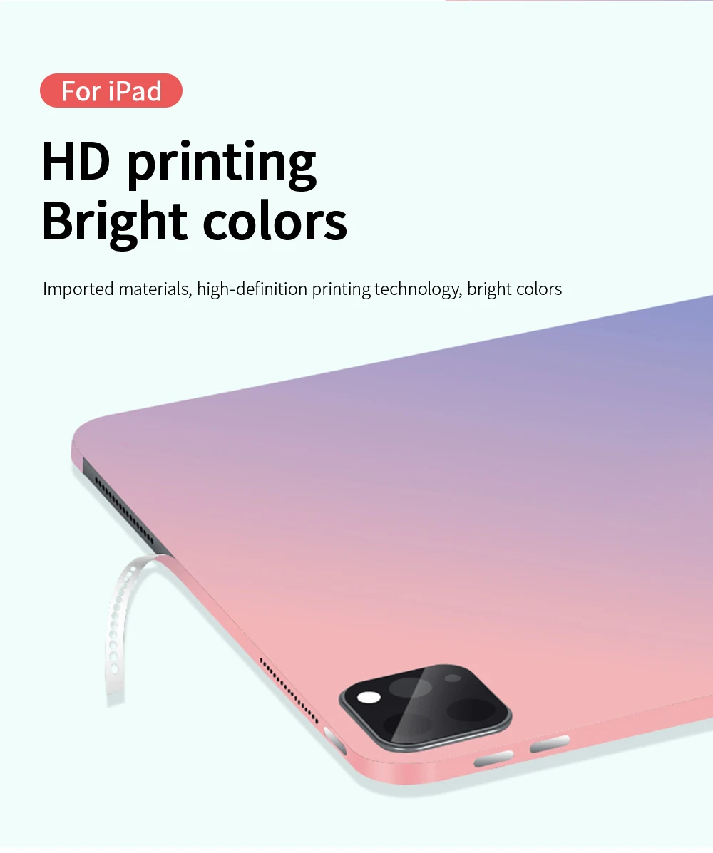 para ipad caso adesivo ipad pro mini ar cor transparente capa funda descoloração