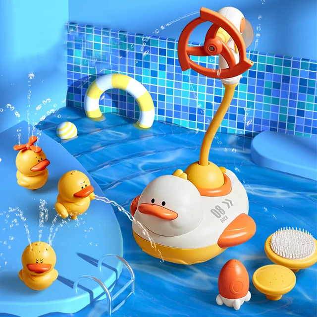 7in1 Baby Bath Toys for Kids Spray Water Bath Toys Electric Duck Baby Shower Water Toys Ball Bathroom Baby Toy Bathtub Toys Gift 4