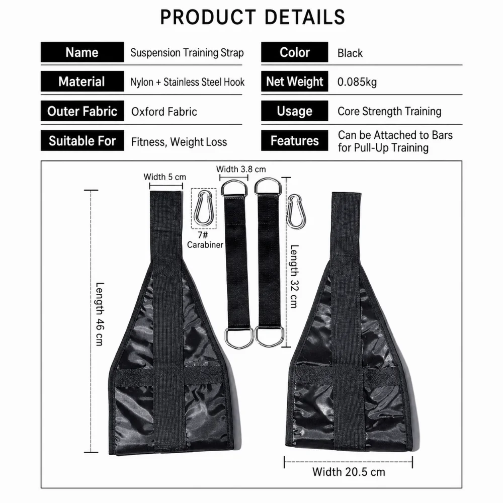 Sturdy and Comfortable Indoor Pull-Up Assist Strap for Core and Abdominal Training