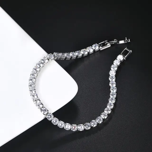 Bracelet de Tennis en cristal de luxe pour hommes, Hip Hop, tendance, Punk, zircone, chaîne de Couple sur la main, bijoux Streetwear