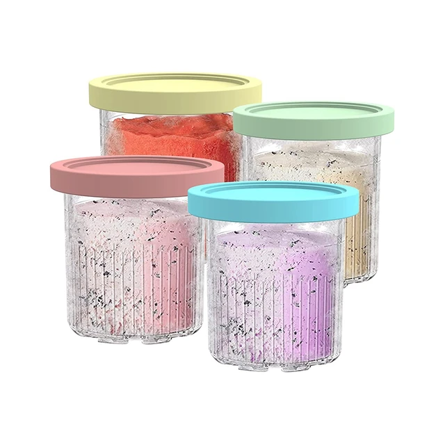 1pcs Ice Cream Pints Containers And Lids Compatible Ninja Nc299am C300s  Creami Ice Cream Makers Containers Dishwasher Safe