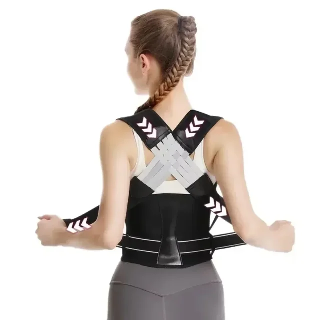 Posture Back Brace Adjustable Back Support Strap to Men and Women Prevent Spinal Distortion and Hunchback Suitable for Gym Body 3