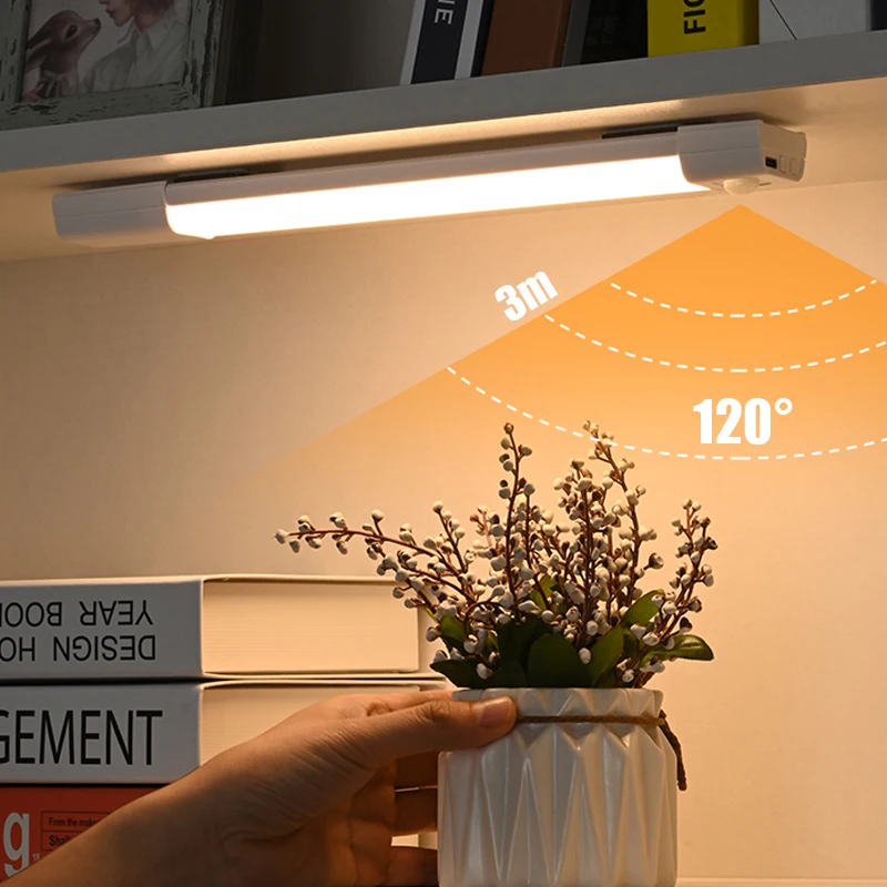 Hnutí senzor LED noc lehký 3-in-1 pod skříň světel bezdrátový USB dobíjecí lampa stmívatelné lamp kuchyň schodiště wardro