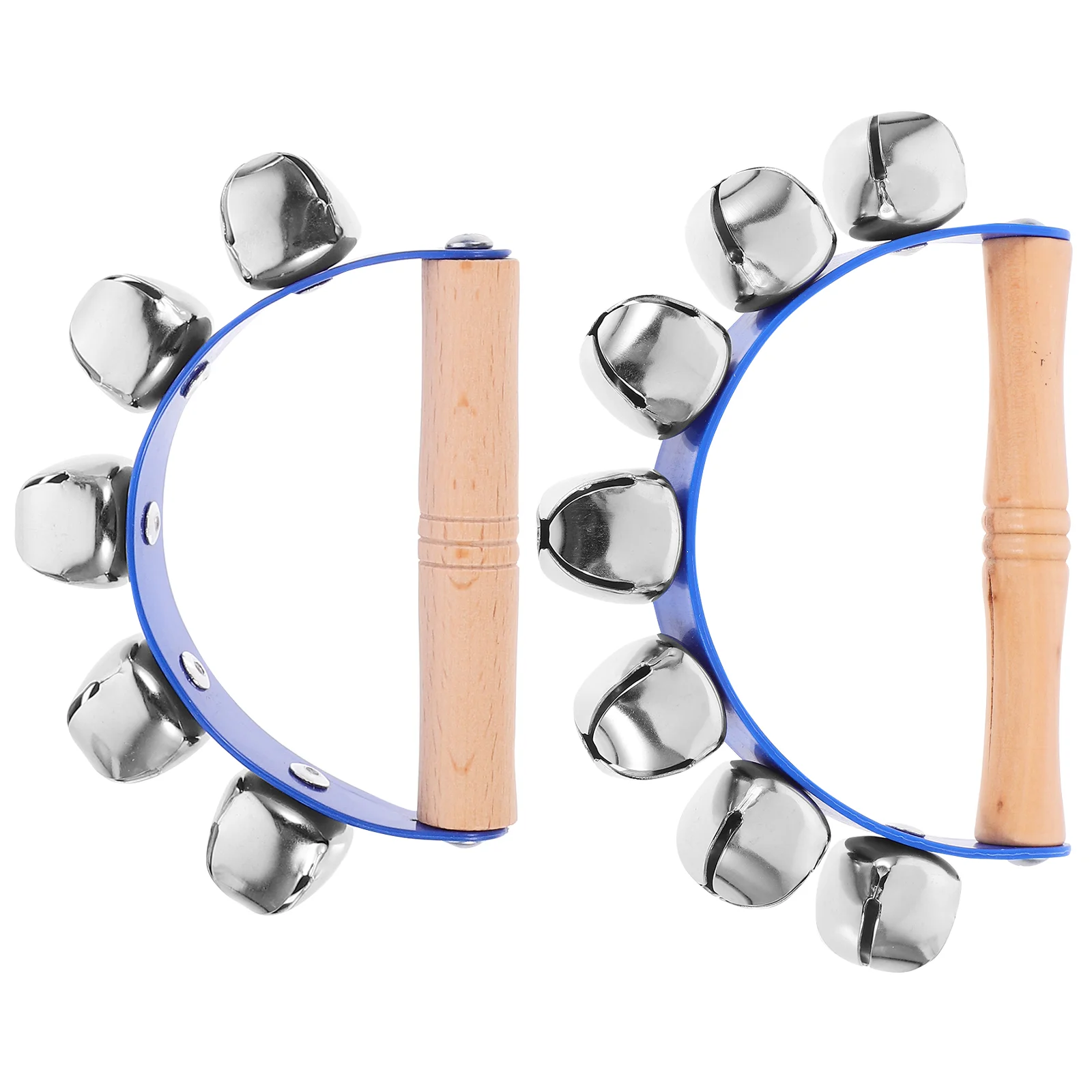 

2 Pcs Handbell Teaching Aids Bells Instruments Tambourine for Beginners Party