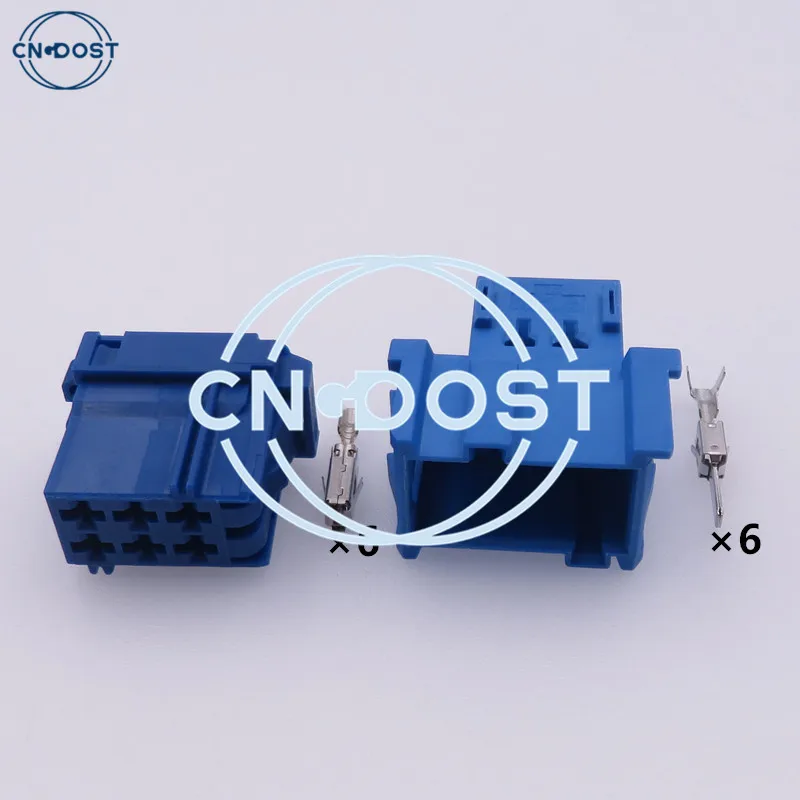 

1 Set 6 Pin 1-965641-1 8-968970-1 AC Assembly Blue Car Male Female Docking Cable Terminal Unsealed Connector Automobile Parts