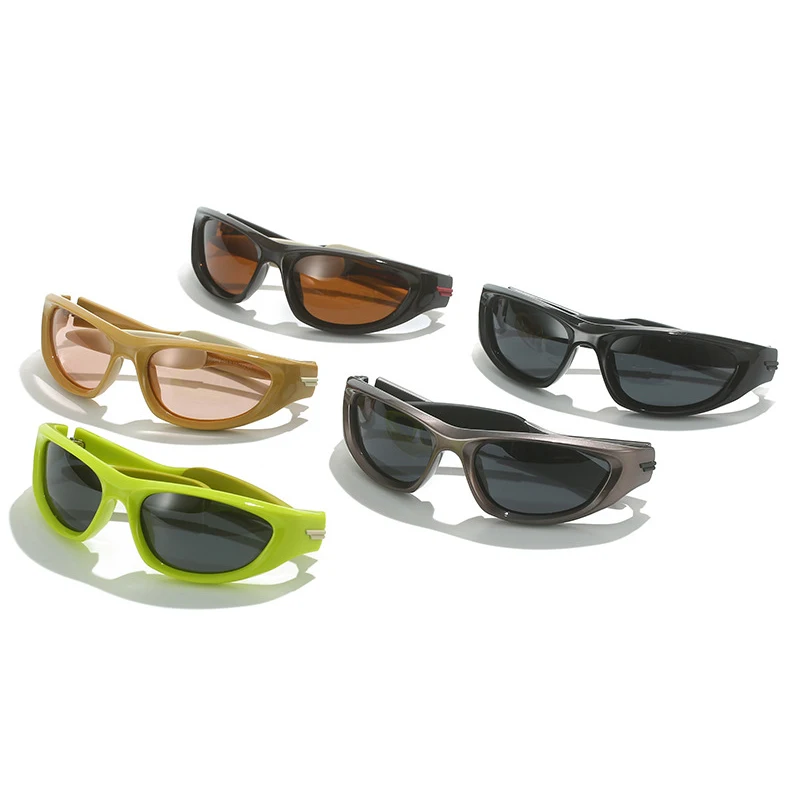 SHAUNA Retro Y2K Cat Eye Men Polarized Sport Sunglasses Shades