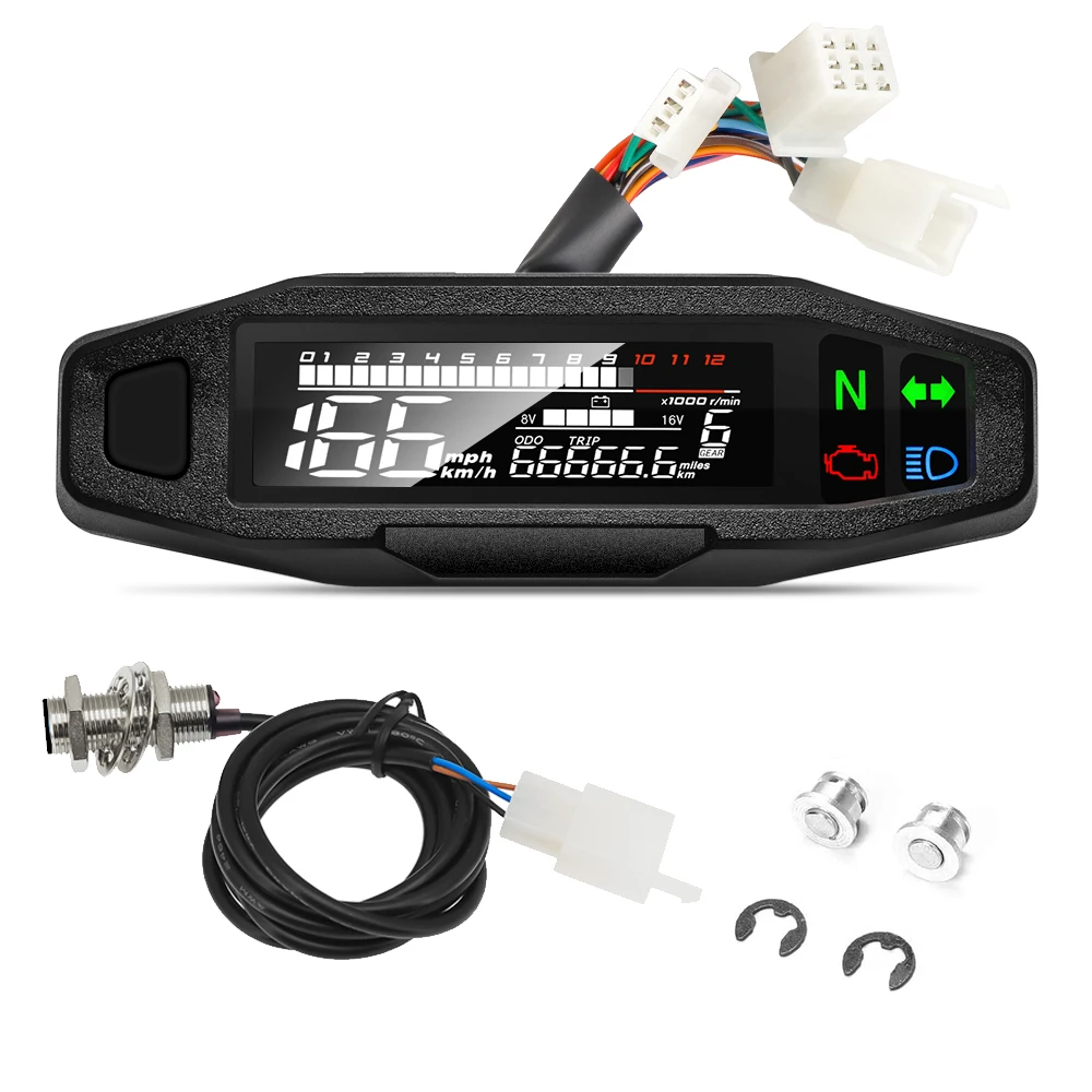 Universal-Digital-Motorcycle-Speedometer-Moto-Meter-Digital-Tachometer ...