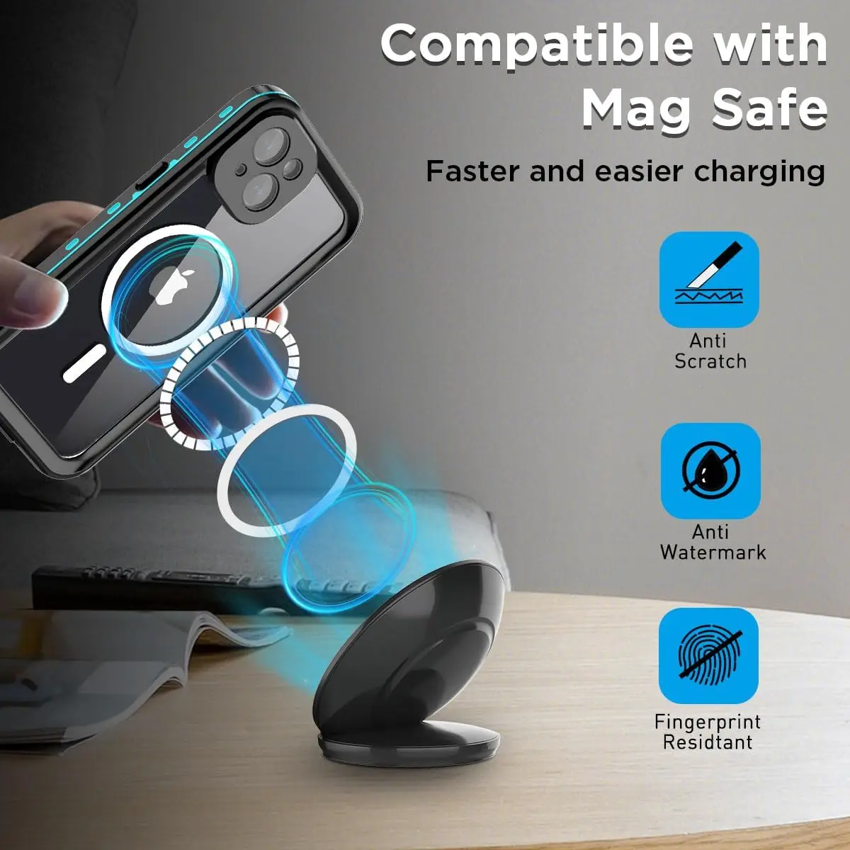 IP68 Waterproof Magnetic Case For iPhone 16 15 14 13 Pro Max Plus Mini Dustproof Underwater Touch Screen Diving Case Phone Shell - Image 3