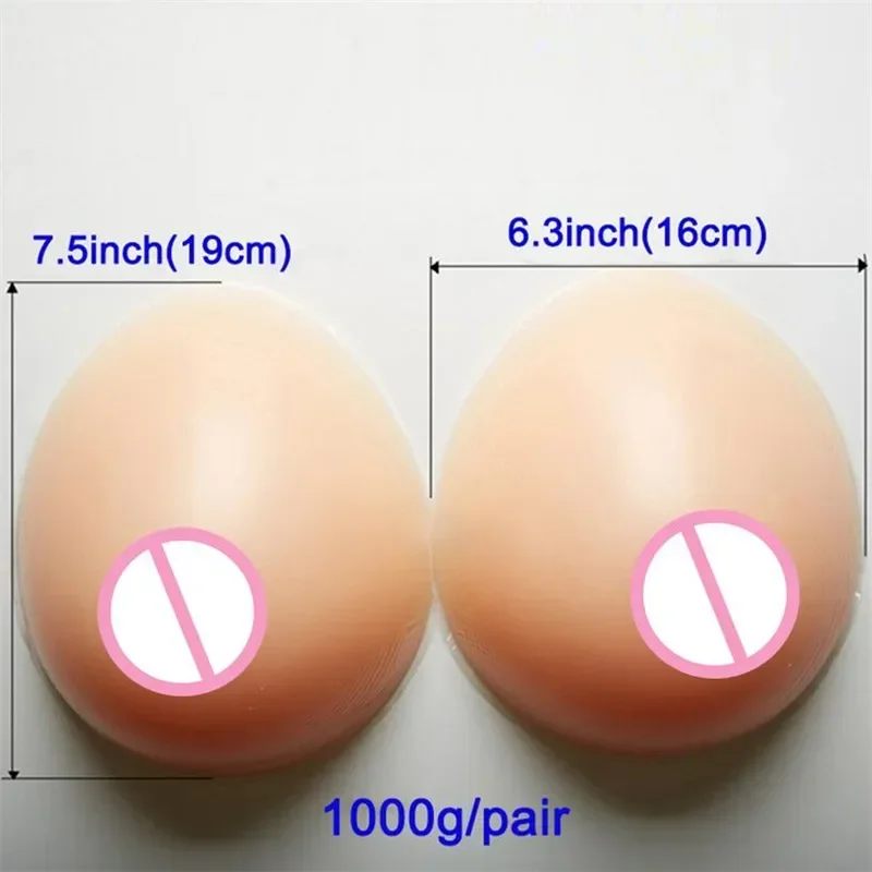 

1Pair Round ShapeSilicone Breast Forms Artificial Breast False Prosthesis Bust Enhancr 4 Size 500g/600g/800g/1000g