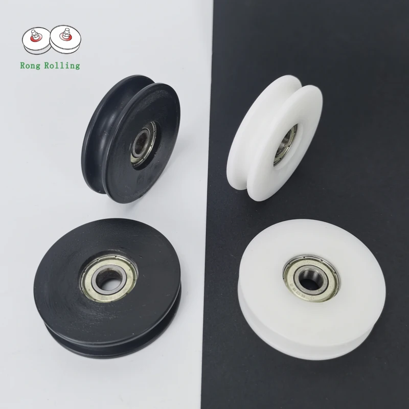 janela roda de plastico rolamento groove roda moveis 2in 6pcs 05