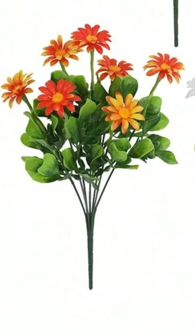 Vibrant Outdoor UV-Resistant Artificial Daisy Flowers for Home and Garden Decor