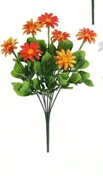 Vibrant Outdoor UV - Resistant Artificial Daisy Flowers for Home and Garden Decor (Orange - 1pc)