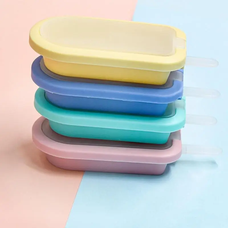 Popsicle DIY Ice Cream Making Mould Food Grade Silicone Ice Cube Makers Tray Mold Popsicle Tools Kitchen Gadgets