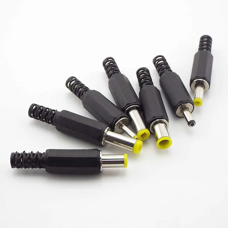 DC Male Jack Power Plug Adapter 3.5x1.35 4.0x1.7 4.8x1.7mm 5.5x2.1mm 2.5mm Male Jack Socket Audio Connector
