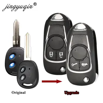Keyforkess 2 Pulsante Modificato Flid Chiave Borsette Per Chevrolet Aveo Lova Epica Sail Pieghevole Caso Chiave A Distanza Dell'automobile Sinistra/lama a destra