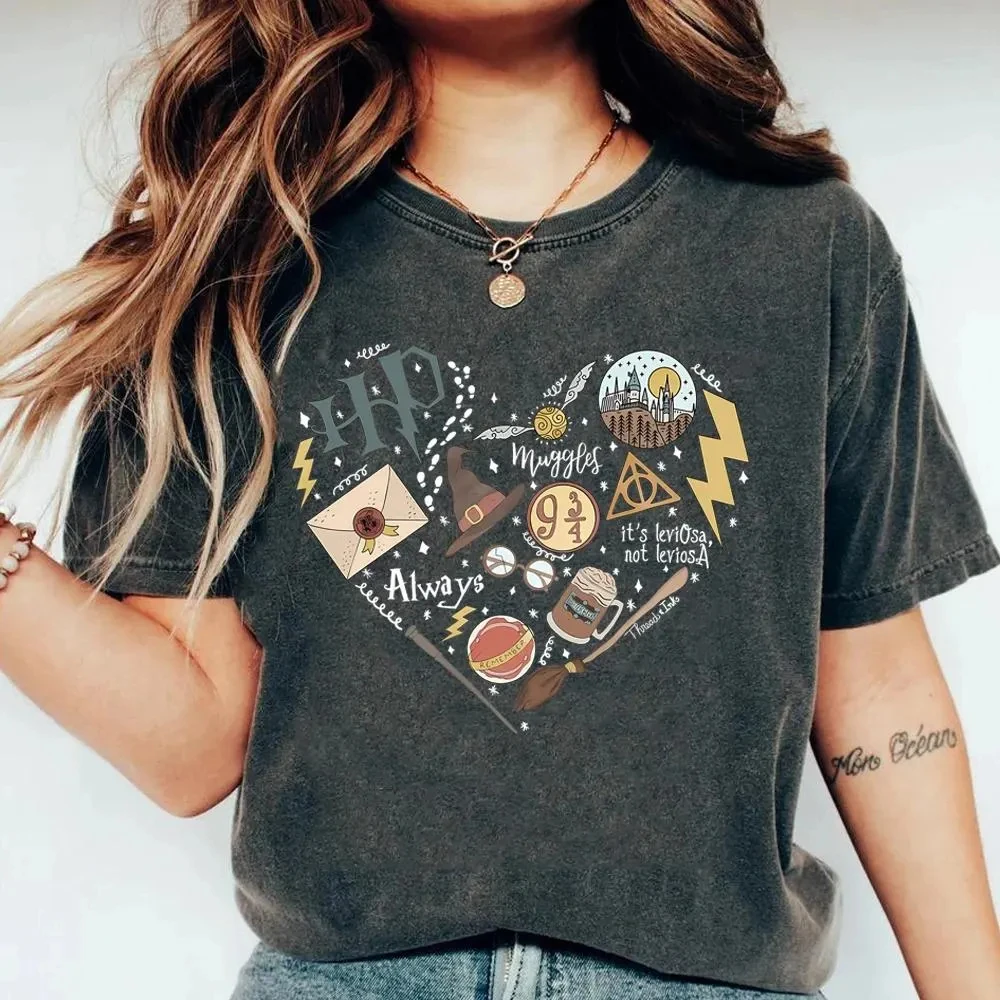 חולצת הארי פוטר, הוגוורטס, ספרי פריפריה של גריפינדור, עונתית חדשה ומודרנית, מתאימה לגברים ונשים