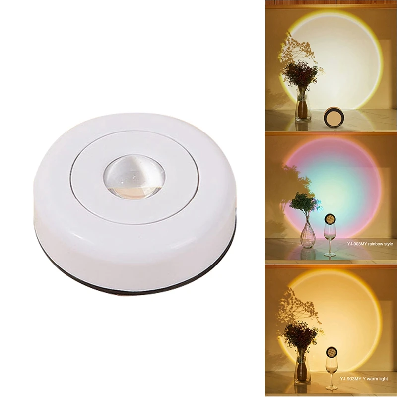 1 Draadloze Zonsondergang Lamp Nachtlampje Projector Deoration Led Verlichting Voor Kamer Keuken Display ,Warm Wit| | - AliExpress