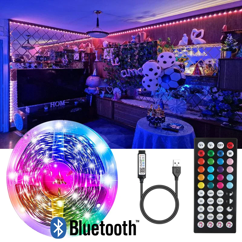 Ruban LED 20M (10mx2) Bleutooth Bande LED 5050 RGB, Contrôlé par