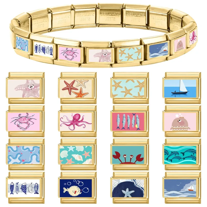 Fashion Sea Series 9mm Stainless Steel Bracelet