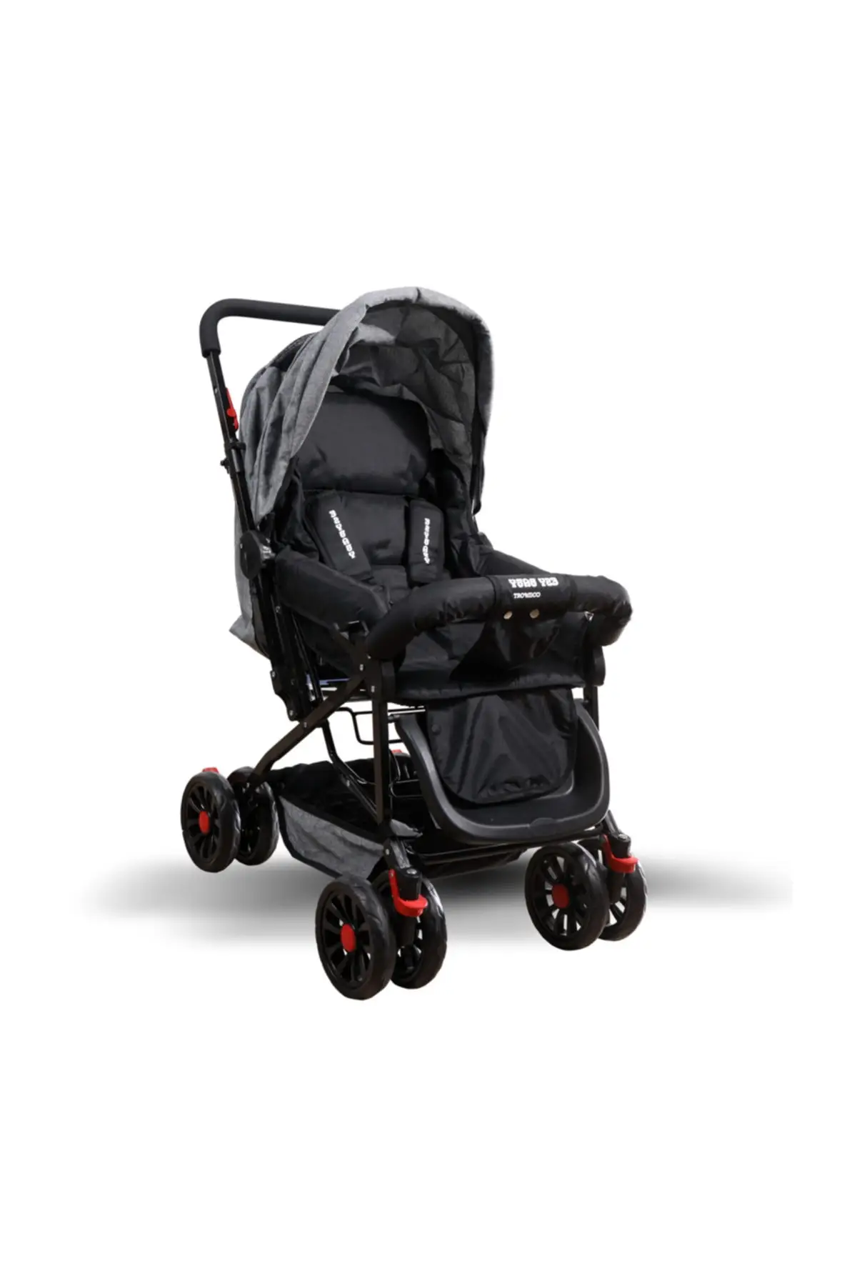 Carry Capacity: 15 kg Two-Way Full Retractable Awning Baby Stroller-Back tekerlerde brake system