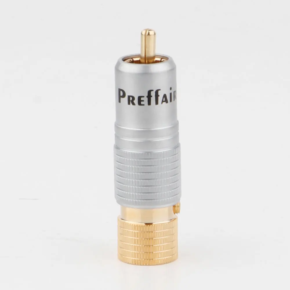 8 pcs r1716 preffair rca stecker audio kabelst ecker 24k vergoldet versand kostenfrei 100% neu – Detail 4