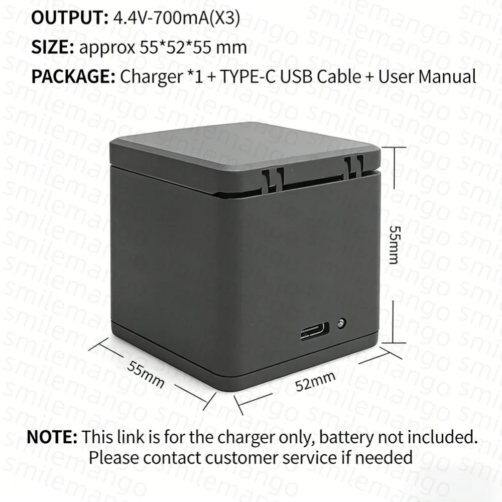 Cinq batteries et chargeur pour GoPro Hero 9/10/11 dans un étui de transport compact